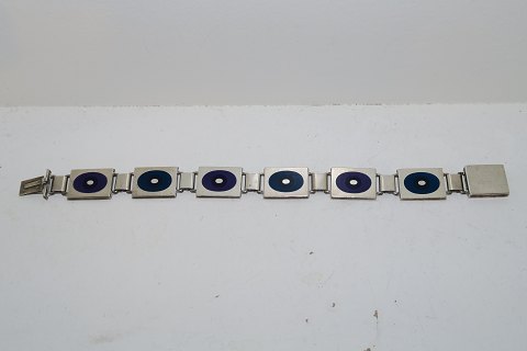 Sterling silver bracelet with enamel from the 1970