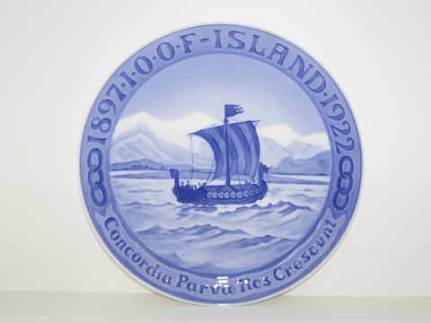 Royal Copenhagen commemorative plate from 1922
Iceland Odd Fellow