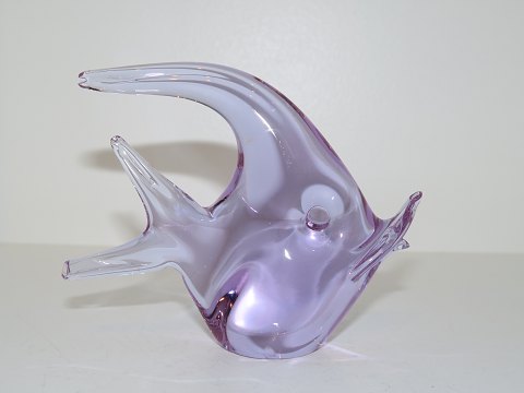Holmegaard 
Purple fish figurine