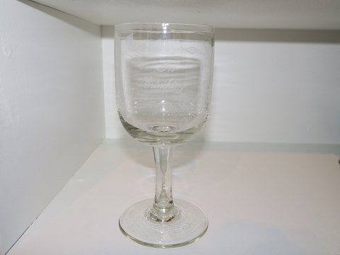 Kastrup Holmegaard Glass.
Drinking glass "Til Erindring"
