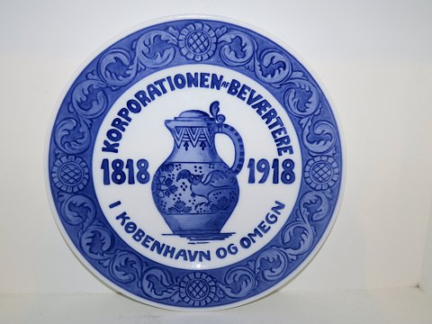 Royal Copenhagen commemorative plate from 1918
Korporationen af beværtere i København og omegn