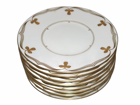 Hvidt med Guldguirlande Art Nouveau  
Kagetallerken 15,4 cm.