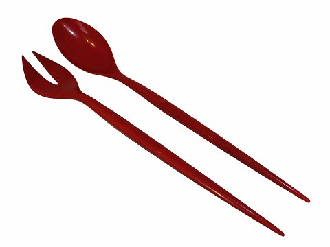 Herbert Krenchel
Original red set of salad cutlery for the kreit bowls from the 1950