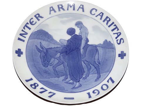 Royal Copenhagen commemorative plate from 1907
Red Cross 30th jubilee - The Good Samaritan