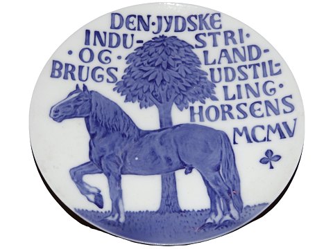 Royal Copenhagen Mindeplatte fra 1905
Horsens Udstilling - Den Jydske Industri og landbrugsudstilling
