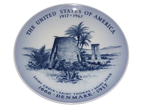 Royal Copenhagen Commemorative Plate from 1967
50th. jubilee of the sale of the West Indies Islands to USA