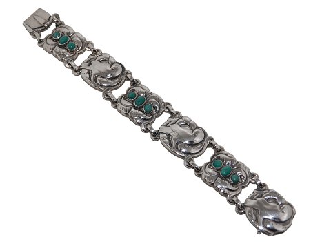Georg Jensen silver
Bracelet with birds and green stones from 1933-1944