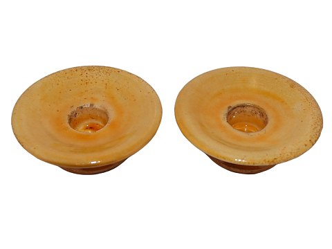 Kähler art pottery
Pair of small yellow candle light holders
