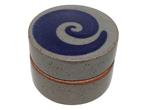 Jacob Bang art pottery
Lidded box with blue decoration