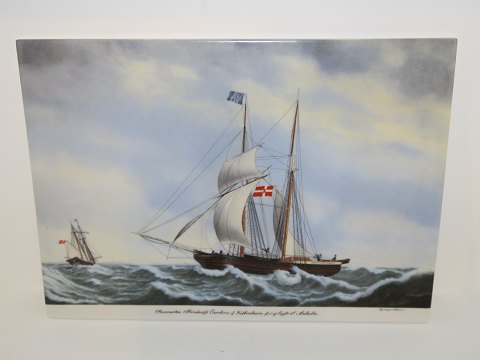 Bing & GrøndahlPorcelænsmaleri af skib