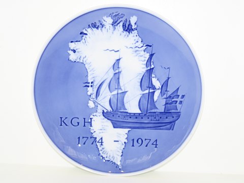 Royal Copenhagen Mindeplatte fra 1974Den Kongelige Grønlandske Handel