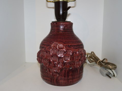 Royal Copenhagen art potteryTable lamp with oxblood glaze