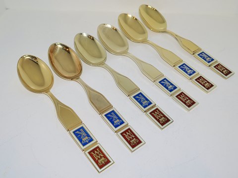 MichelsenSet of six commemorative spoons from 1964