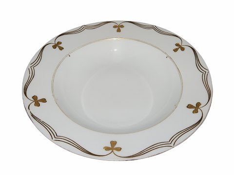 Hvidt med Guldguirlande Art Nouveau  Dyb tallerken 23,0 cm.