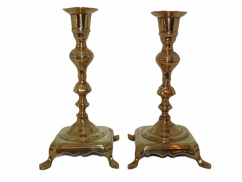 Pair brass candle light holders from 1800-1820