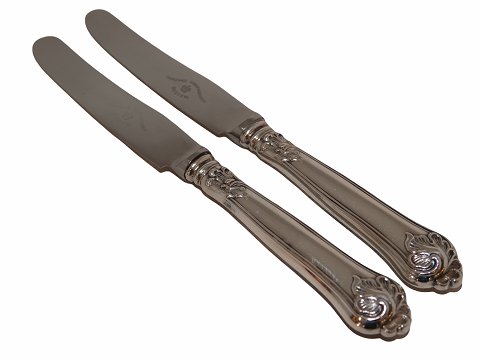 Saksisk Blomst sølvMiddagskniv med langt blad 21,1 cm.