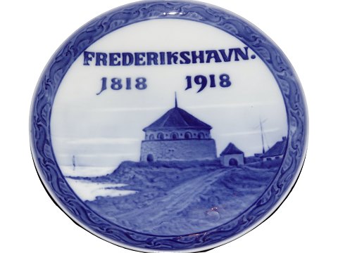 Royal Copenhagen Mindeplatte fra 1918Frederikshavn 100 år som købstad - Krudttårnet