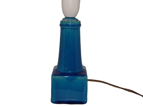 Kähler keramikLille blå firkantet bordlampe fra 1970