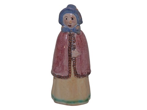 Hjorth keramik miniature figurDame i egnsdragt