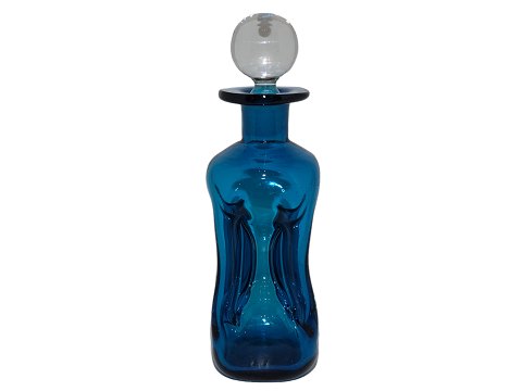 HolmegaardLille blå klukflaske fra ca. 1960