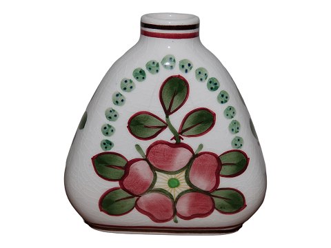 AluminiaLille vase med lyserøde blomster