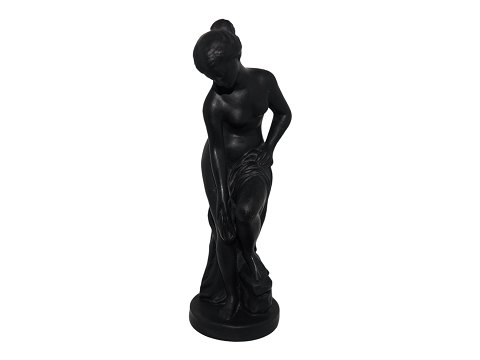 Sort Hjorth terracotta figurDame fra ca. 1880-1900