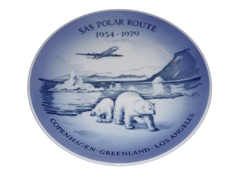 Royal Copenhagen Flyplatte SAS Poplar Route 1954-1979 Copenhagen - Greenland - Los Angeles