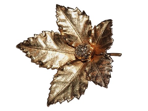 Flora Danica brooch - Gilded sterling silver