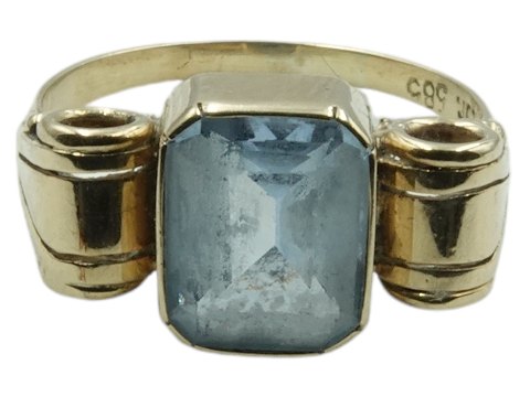 Hugo Grün 14 carat gold
Ring with aquamarine from 1950-1960 - Size 53