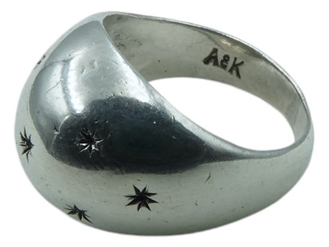 Aarre & Krogs Eftf. sterling silver
Small ring with stars from 1949-1960 - Size 45