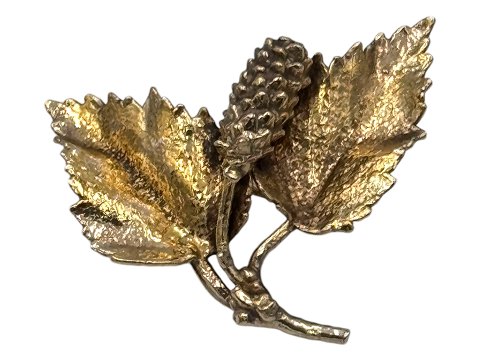 Flora Danica brooch - Gilded sterling silver