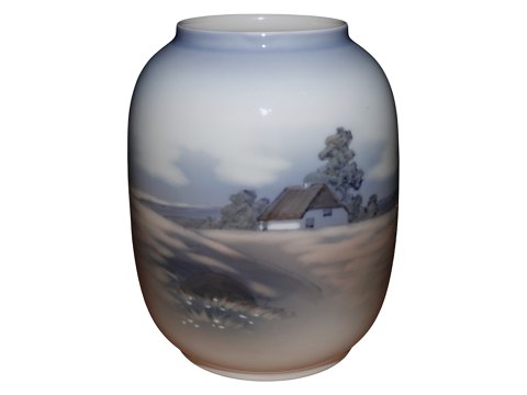 Lyngby porcelæn
Vase med hvid bondegård