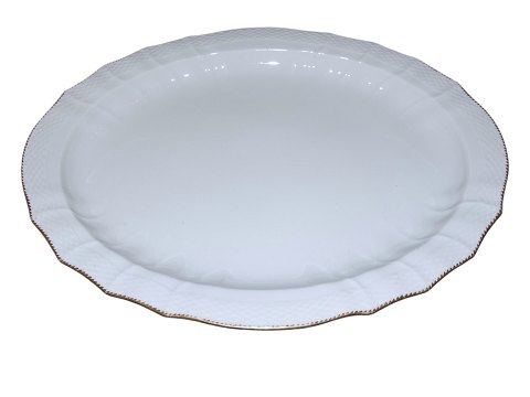 White curved with gold edge
Extra large platter 48 cm.