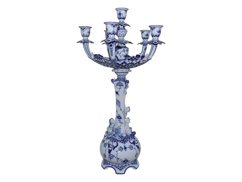 Blue Fluted Full Lace
Large six-armed candle candlelight holder