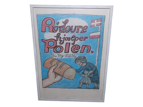 Henry Heerup
Litograph "Rødovre hjælper Polen"