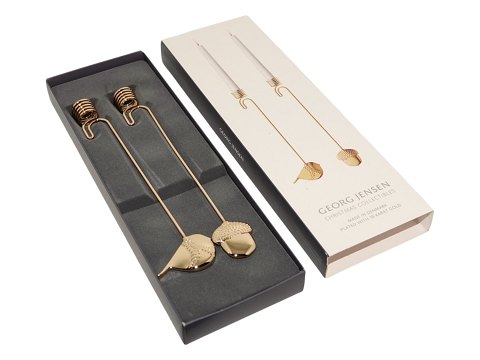 Georg Jensen Julepynt
To lysholdere Agern & Vinterfugl fra 2018