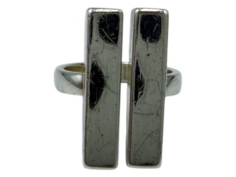 Georg Jensen sølv Moderne og kraftig Aria ring - Str. 51