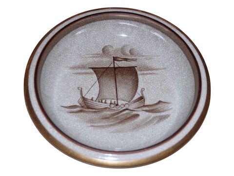 Royal CopenhagenCraquele skål med vikingeskib