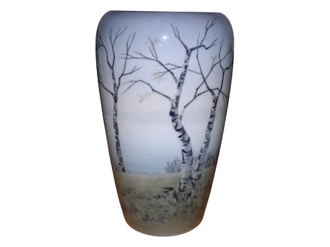 Royal Copenhagen Større vase med birketræer