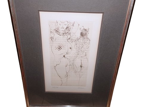 Hans Bellmer raderingErotisk anatomistudie