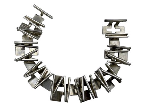 Aage Fausing / Rey Urban sterlingsølvModerne og bredt klods armbånd fra 1963-1973