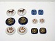Royal CopenhagenSmå emblemer med kongekroner og dyr