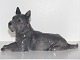 Sjælden Bing & Grøndahl figurLiggende Skotsk Terrier med logrende hale