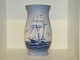 Bing & GrøndahlStor Unika vase med seljskib dekoreret i blåt