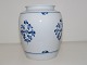 Bing & GrøndahlGrålig vase med blå blomster