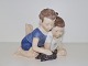 Lyngby figurineBoy and girl with turtle