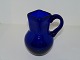 German Large dark blue glass creamer with square top from 1890-1910