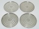 Georg JensenSet og four glass coasters with grapes from 1933-1944