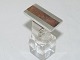 Ole Heerford / Jerz Zauliczny sølvStor moderne firkantet ring med indlagt brun sten fra 1995-1998 - Str. 62