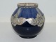 Michael Andersen keramikBlå rund vase med tinmontering fra ca. 1900-1920
